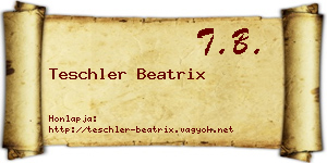 Teschler Beatrix névjegykártya