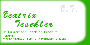 beatrix teschler business card